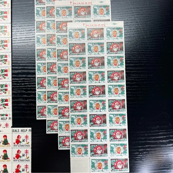 VINTAGE Christmas Easter Seals Stamps 50’s/60’s US Postal Unused 30+ Booklets